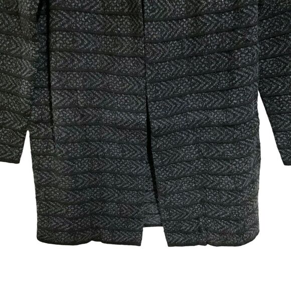 CHIARAMENTE Mase in Italy Wool Cardigan Sweater Coat Gray Striped Size M NWT - Picture 3 of 7